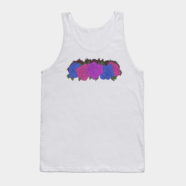 Bisexual Pride Flower Crown Tank Top by celestialuka